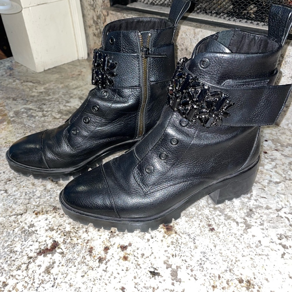 Black chic combat boot